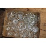 A box of vintage glass ware Collection only