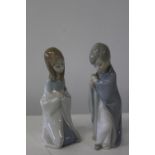 A pair of Lladro figures 16cm tall