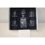 A cased crystal decanter & glasses set (with engraved dedication)