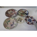 An assortment of antique Japanese plates