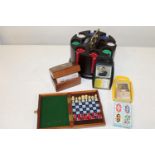 A selection of assorted playing cards & poker chips