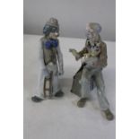 A pair of collectable Mediflor porcelain clown figures H24cm