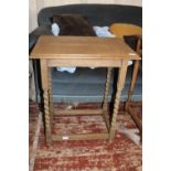 A elm occasional table with barley twist legs Collection Only