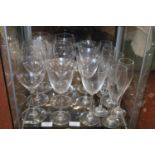 A selection of drinking glasses including Villeroy & Boch collection only