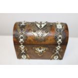 A antique wooden & ormolu gasket 20x14x10cm