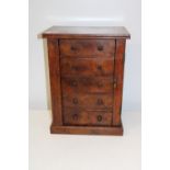 A quality made five draw collectors cabinet 52cm x 38 cm