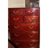 A Chinese rosewood seven draw unit 132x90x45cm Collection Only