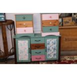 Three pieces of painted pine furniture Collection Only