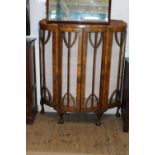 A vintage walnut veenered china display cabinet 117x100x32cm Collection Only