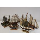 A selection of model boats etc