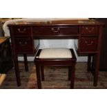 A Chinese rosewood dressing table & stool 100x45x76cm Collection Only