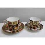 Two Royal Crown derby cups & saucers