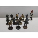 A selection of military figures - mostly approx 6cm tall; tallest figure approx 9.5cm