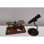 A small set of vintage scales & weights & one other