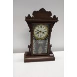 A oak cased 'Ginger Bread' clock in GWO - 54.5x34cm