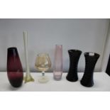 A selection of collectable glass ware - tallest 40.5cm