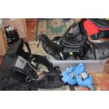 A job lot of assorted scuba diving accessories