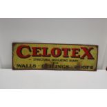 A vintage Celotex tin plate sign - 89.5x28.5cm Collection Only