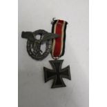 Two WW2 period German badges/medals, authenticity unknown