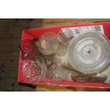 A box of assorted vintage glass ware Collection Only