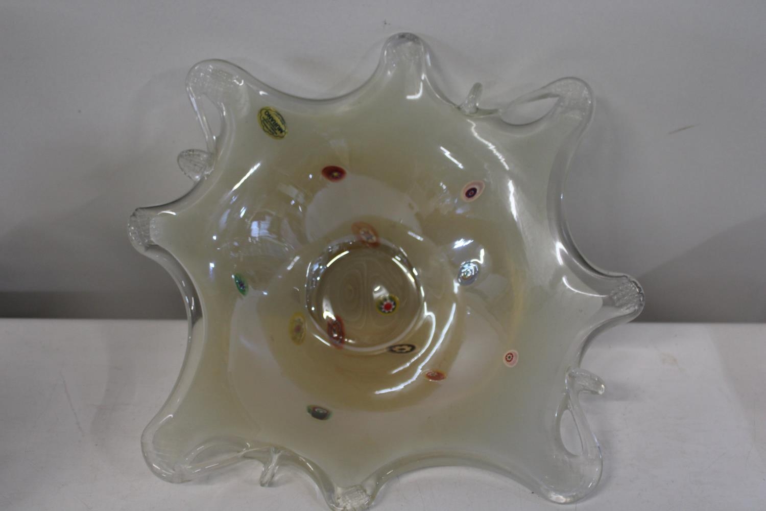 A large Murano glass table center piece bowl dia. 38cm