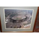 An aerial photograph of the Rosebowl in LA