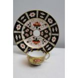 A Royal Crown Derby plate (2nd quality) and Royal Crown Derby cup - plate diameter 21.5cm