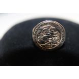 A 9ct gold St Georges signet ring size V 1/2