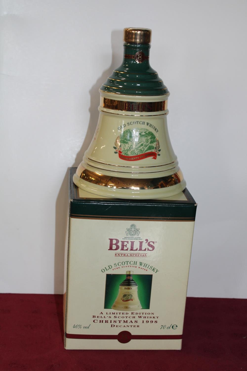 A sealed bottle of Bells whisky for Christmas 1998