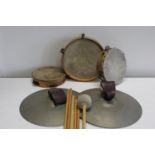 A selection of vintage percussion instruments