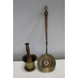 A selection of vintage brass ware