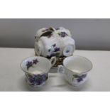 A pretty Royal Albert 'Purple Violet' 12 piece tea set