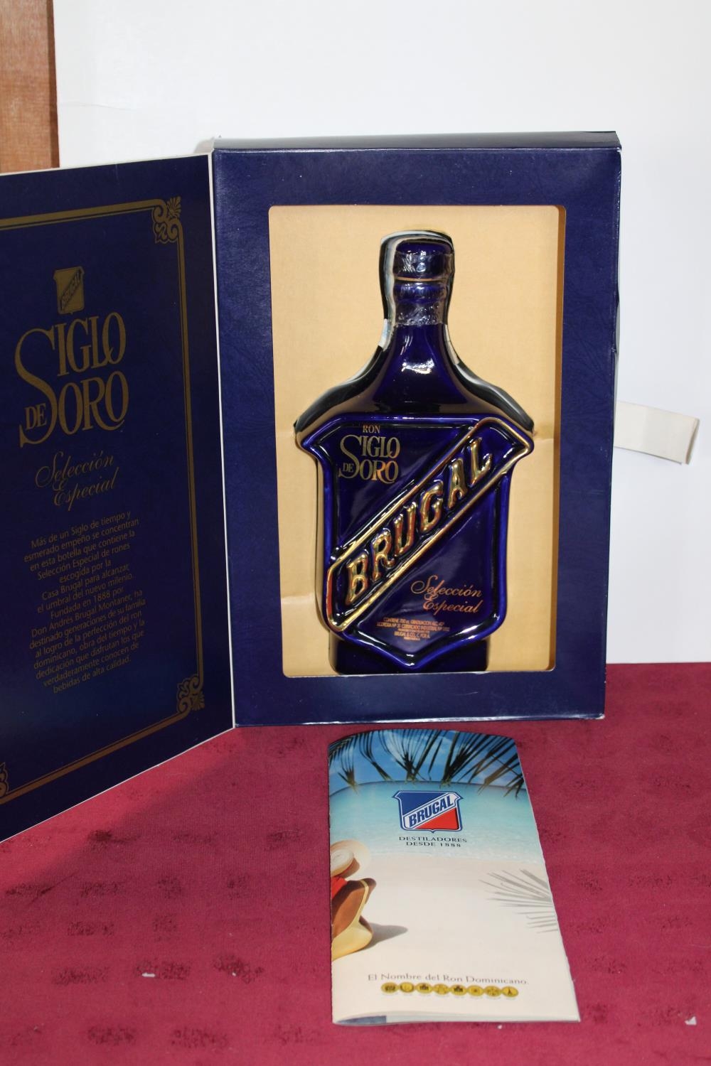 A sealed bottle of Brugal Siglo de Soro Seleccion Especial Rum