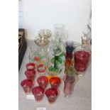 A mixed selection of glassware