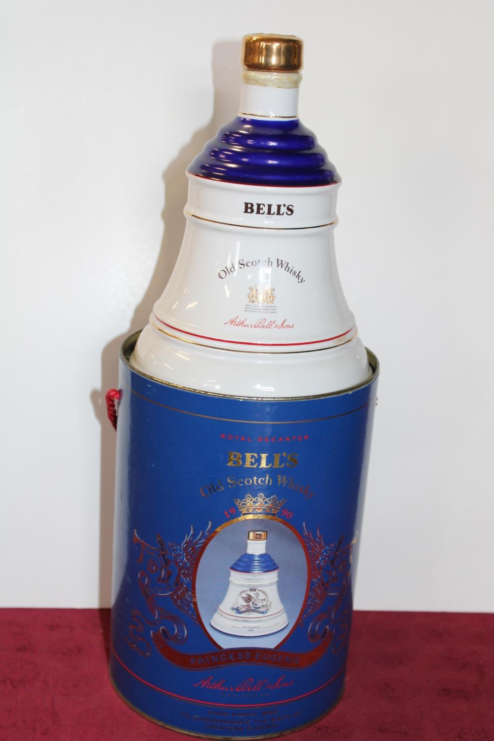 A sealed bottle of Bells whisky for the birth of Princess Eugenie 1990