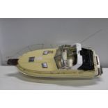 A vintage Challenger 250 sport remote control speed boat & remote (needs battery pack) untested