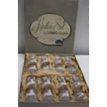 A boxed set of eight vintage Libbey glasses