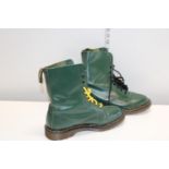 A pair of green Doc Martin boots size 6/7 lightly worn