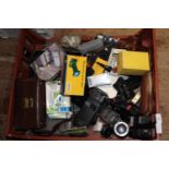 A job lot of assorted cameras and accessories etc