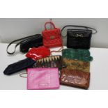 A qty of Ladies hand bags some vintage