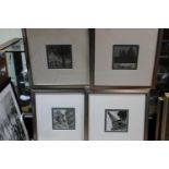 Four well framed photographs of European cities 58cm x 58cm