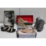 A box of assorted new Ladies shoes