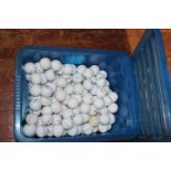 A large qty of golf balls