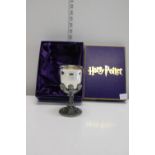 A Harry Potter pewter chalice in presentation box