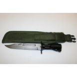 A SA80 bayonet in military issued sheath