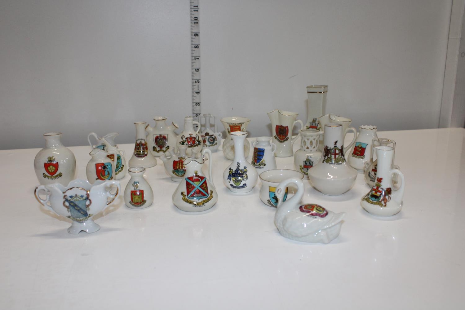 A good selection of vintage crested ware