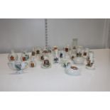 A good selection of vintage crested ware