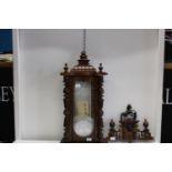 A quality antique working Vienna style wall clock, Postage unavailable