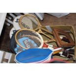 A job lot of vintage racquets