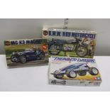 Three boxed kit models (2 Airfix & 1 Tamiya)